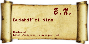 Budaházi Nina névjegykártya
